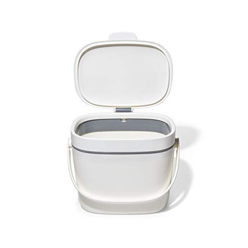 OXO Good Grips Easy-Clean Compost Bin, White, 1.75 Gal/6.62 L - color: White, size: 1.75 Gallon