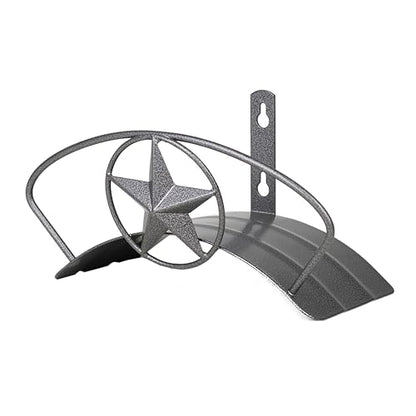 Yard Butler Heavy Duty Wall-Mounted Hose Hanger - Star Design, Silver - color: Silver, size: Star