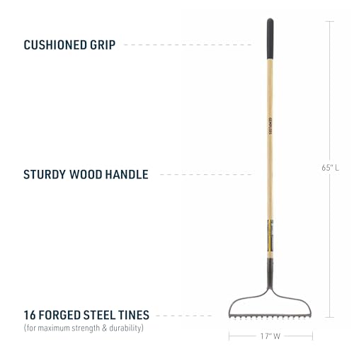 Gemplers Forged Bow Rake, Wood Handle