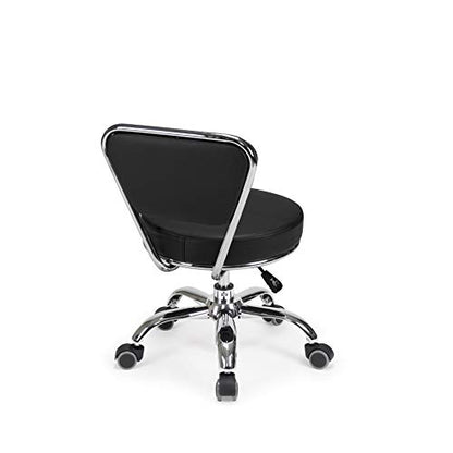 MAYAKOBA Dayton Garage Rolling Seat (Black) Pneumatic, Short Stool with Adjustable Height 13"-15", Perfect for Garage Task, Home Cleaning, Bathroom Short Seat, Technician Task - color: Black