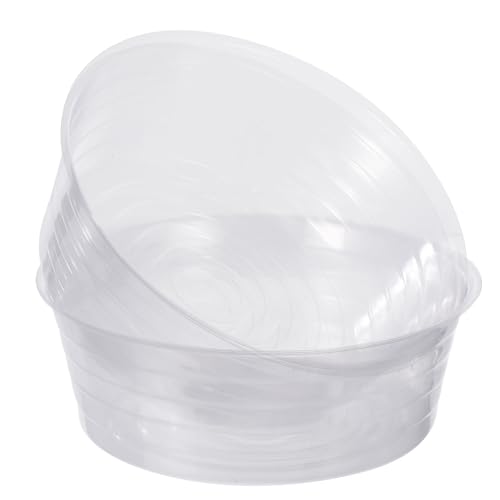 M METERXITY 5 Pack Planter Saucers - Thin Plastic Plant Tray Flowerpot Drip Trays Round Apply to Outdoor/Garden (12 Inch, Clear) - size: 12 Inch
