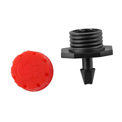 QRITY 20Pcs 1/4" Adjustable Drip Irrigation Emitters for 4mm/7mm Tube - size: E