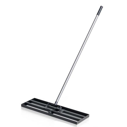 Lawn Leveling Rake 30" x 10" with 78" Adjustable Stainless Steel Handle - Heavy Duty Wide Leveling Tool for Large Areas, Grass & Soil Leveler