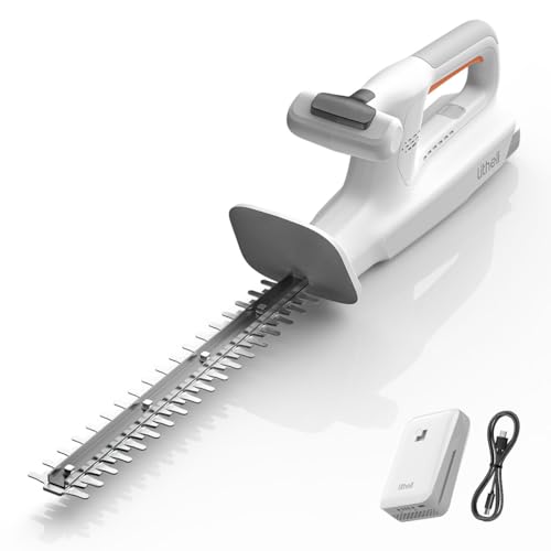 Litheli 20V Cordless Hedge Trimmer 16" (5/8" Cut), Handheld Shrub/Bush Trimmer, Lightweight for Thick Branches & Yard Work,Work with Litheli 20V System (2.5Ah Battery Incl.) - color: Gray