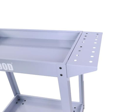 Heavy Duty Service Utility Cart,2 Shelf Steel, 800-Pound Capacity, 35.6 x 18.1x38-Inch Gray - color: Gray