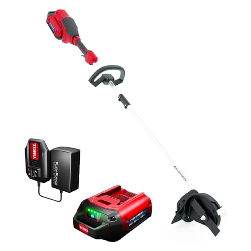 Toro Flex Force 60-Volt Max 8-Inch Cordless and Brushless Stick Lawn Edger with 2.0-Ah Battery and Charger