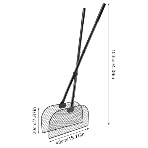 Leaf Grabber Rake with Long Handle, Lightweight Leaf Picker Upper, Yard Rake Leaves Grabber Set with Nitrile Coated Work Gloves for Collecting Fallen Leaves and Debris from Lawns & Courtyards