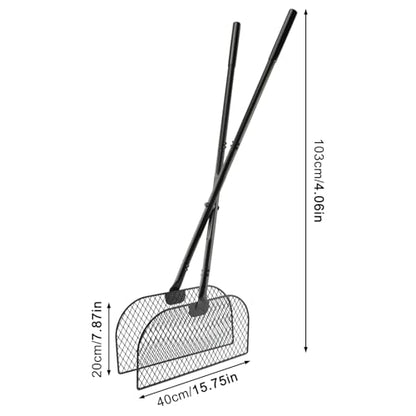 Leaf Grabber Rake with Long Handle, Lightweight Leaf Picker Upper, Yard Rake Leaves Grabber Set with Nitrile Coated Work Gloves for Collecting Fallen Leaves and Debris from Lawns & Courtyards