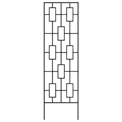 Panacea Black Metal Modern Climbing Plant Garden Trellis, 78" H, Set of 2
