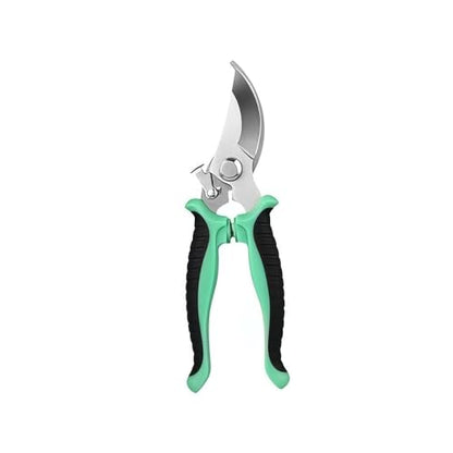 Pruning Shears for Gardening Stainless Steel Garden Hand Shears Heavy Duty Professional Bypass Pruner Hand Shears Green - color: Green