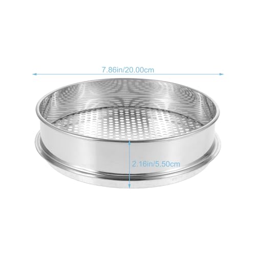 Healifty Stainless Steel Soil Sifter Sieve 7.87"