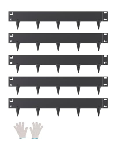 VEVOR Steel Landscape Edging, 5 Packs 39 x 4 in Rust-Resistant Metal Landscape Edging, Bendable Garden Edging Border, Heavy Duty Lawn Edging, Easy-to-Install, Flower Bed Yard Pathway Divider Dark Gray - size: 39" L x 4" H, style: Upgraded version(Black)