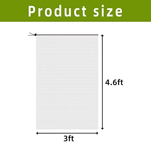 Alpurple 2 PCS Insect Bird Barrier Netting Mesh with Drawstring- 4.6 x 3 Ft Garden Bug Netting Plant Cover- Fruit Tree Net for Protect Plant Fruits Citrus Flower from Insect Bird Eating - color: 2 Pcs, size: 4.6x3 ft