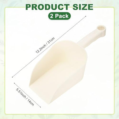 M METERXITY 2-Pack Garden Shovel Trowel Hand Shovels, 31cm/12.2 Inch Plastic Gardening Tools for Digging, Transplanting, Soil Loosening and Planting, Ergonomic Handle [Light Beige] - color: Light Beige, size: Large