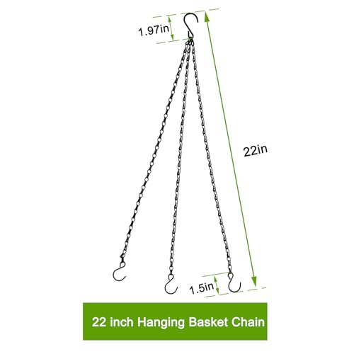 Hanging Basket Chain,22 Inch Black Hanging Chain(Black, 22 Inch-5PCS) - color: Black, size: 22 Inch-3 point 5 pack