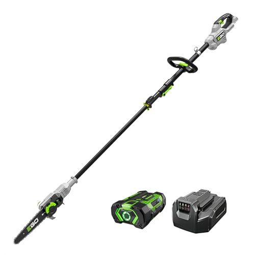EGO Power+ Pole Saw for Tree Trimming, Cordless Electric Pole Saw with Telescopic LED Cut Line Indicator, Includes 56V 2.5Ah Battery and Charger - PS1001 - style: Pole Saw w/2.5Ah Battery