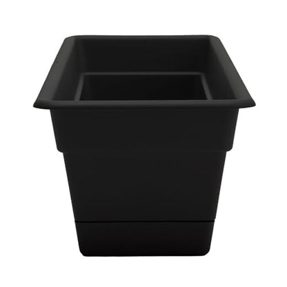 Bloem Dura Cotta 24" Plastic Window Box Planter with Saucer, Black - color: Black, size: 24"