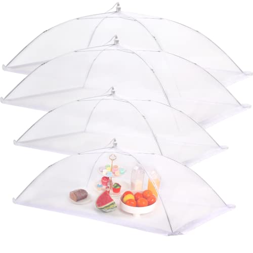 JULBEAR Extra Large Mesh Food Cover 4 Pcs Pop up Net - size: 40"x24" 32"x24"
