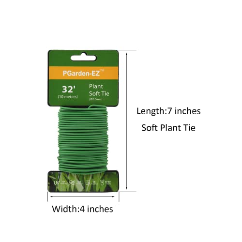 Plant Ties - 32.8ft Soft Twist Ties Green TPR Garden Ties Supply, for Supporting Plants Tomatoes Office Home Organizing - size: 32.8 feet/10 Meters