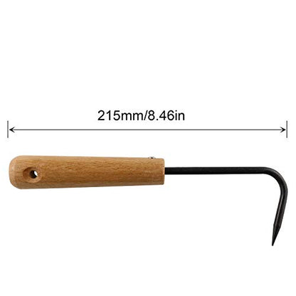 215mm Single Claw Root Hook Loosening Tool Handle Weeder Garden Weeding Gardening Tools Potted Landscape Maintenance for Outdoor Garden Digging Cultivator Weed Remove - size: 215mm