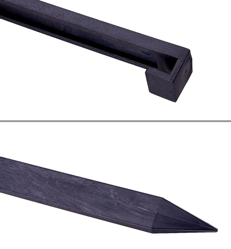 Landscape Edging Spikes, 12 Pcs 10 Inch Garden Stakes Anchoring Spikes for Paver Edging, Weed Barriers, Turf, Tent, Weed Barrier, Timber, Carpentry, Tent etc. (12, Black) - color: Black