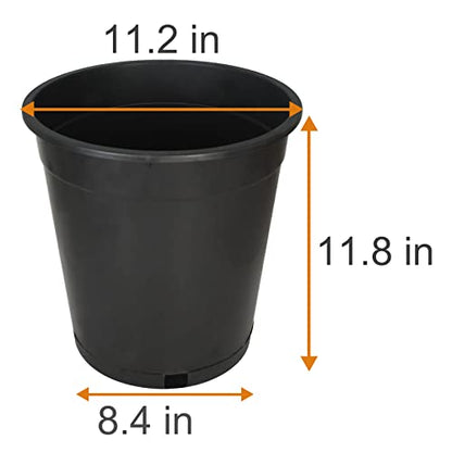 Plant Nursery Pot 10-Pack 3.6 Gallon Plastic Garden Planter Pots Flower Seedling Injection Molded Container Seed Starting Pot for Indoor Outdoor Plants Seedlings Vegetables Black - size: Standard 3.6 Gallon