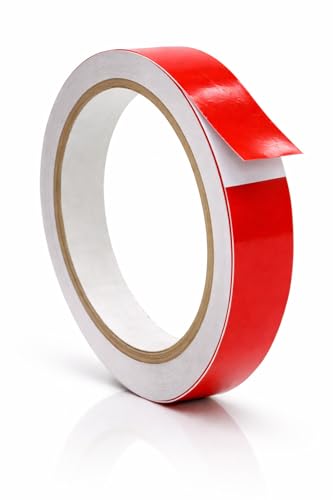 WOD Engineering Grade Retro Reflective Tape Red, 1 inch Wide x 30 ft. Outdoor Waterproof Safety Reflector for Autos, Bikes, Camper, RV, Boat Striping, and Traffic Signage Marking - color: Red, size: 1 Inch