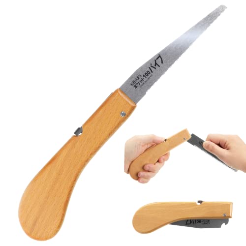 KAKURI Mini Folding PVC Pipe Saw 4", Small Japanese Pocket Hand Saw - style: PVC Cutting