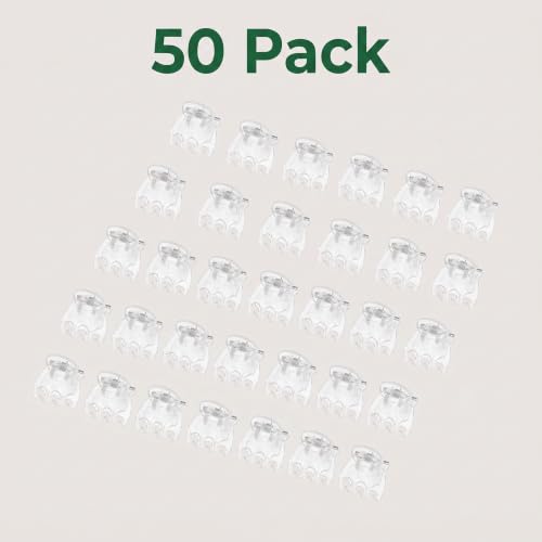50Pcs Transparent Plant Orchid Clips,Flowers Fixer for Garden Vine Stem Plants Climbing Clasp for Support,Orchid Clips for Plants Support Garden Stakes