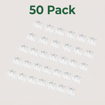 50Pcs Transparent Plant Orchid Clips,Flowers Fixer for Garden Vine Stem Plants Climbing Clasp for Support,Orchid Clips for Plants Support Garden Stakes
