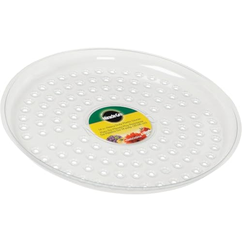 Miracle-GRO SMGCVSH14 14" Heavy Duty Clear Plastic Saucer