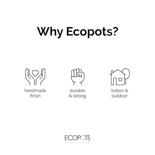 Ecopots Stockholm Round Flower Planter, Taupe, 6" - color: Taupe, size: 6"