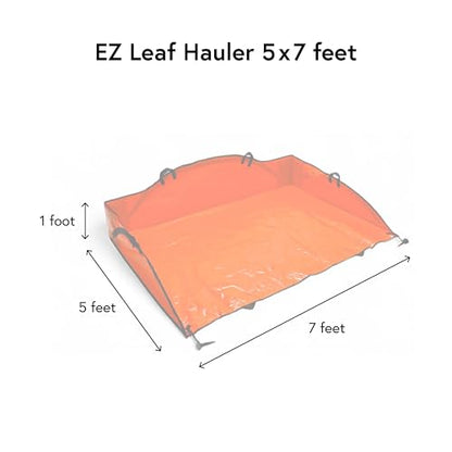 Leaf Tarp for Fast Yard Cleanup –Leaf Collection Tarp with 6 Handles & Ground Stakes – Lawn Leaf Bag for Raking, Garden Debris & Yard Waste Removal, Wind Proof, 5’ x 7’ Large Capacity - size: 5' x 7'