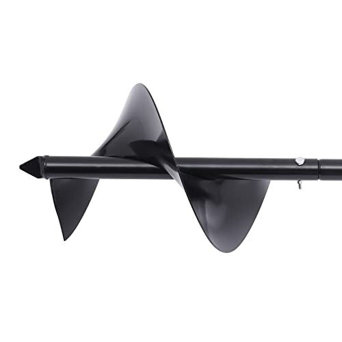 Manual Garden Hole Digging Drill Bit 7"x 33"Bit Hand Post Hole Digger with Non-Slip Handle Spiral Drill Planter for Flower, Tree, Seedlings, Deep Cultivating - style: 7"x 33"Bit