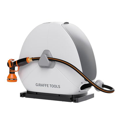Giraffe Tools Ground-Mounted Retractable Garden Hose Reel,1/2" x 82FT - color: 1/2 Inch, size: 82 FT
