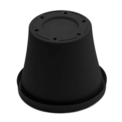 Bloem Terra 6" Plastic Planter, 0.5 Gallon, Black, 10-Pack - color: Black, size: 6" (Pack of 10)