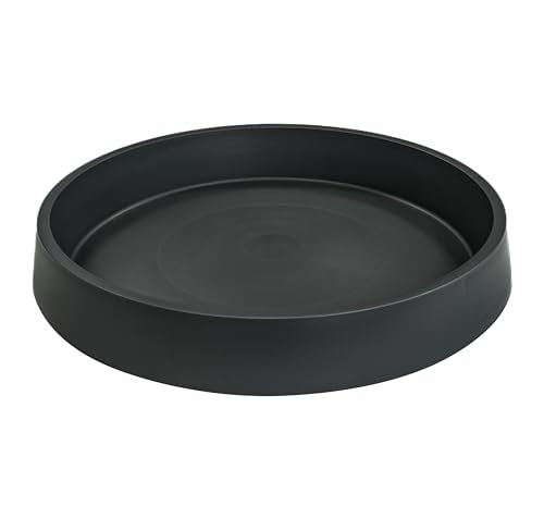 4 Pack Plant Saucer Tray for Ceramic Plastic Pots, 6 inch Plant Saucers for Indoors, Pot Saucers Trays, Flower Planter Water Drip Trays for Pots Base (6", Black) - color: Dark Black, size: 6" (4 Pack)