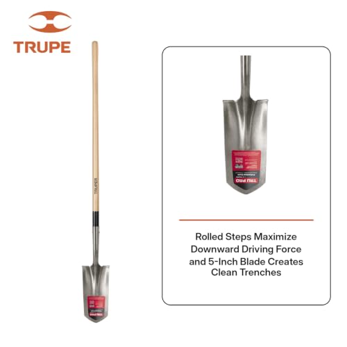 Truper TruPro 5" Trenching Shovel, Rolled Steps (Model 31348 / TRS-5-RBA)