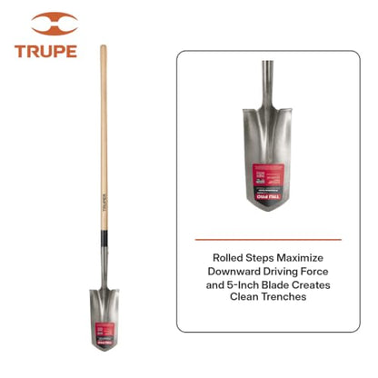Truper TruPro 5" Trenching Shovel, Rolled Steps (Model 31348 / TRS-5-RBA)