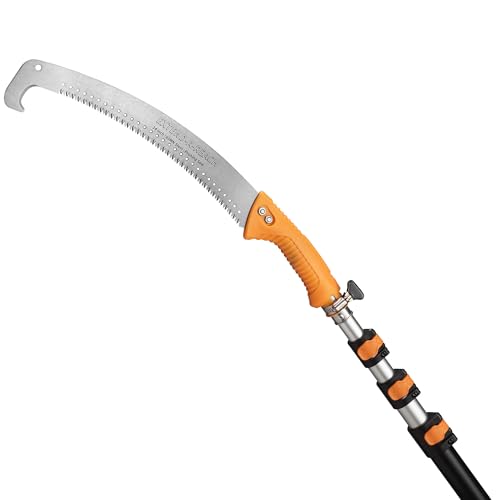 48-144" Telescoping Pole with Tree Pruner Extendable for Tree Trimming - size: 12 feet