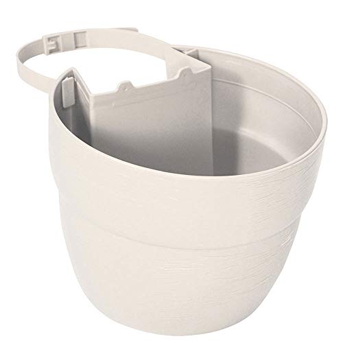 EMSCO Bloomers Post Planter – Both Permanent and Temporary Installation Options – Garden in Untraditional Spaces – White - color: White, size: Post Planter