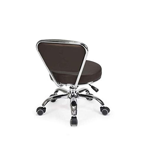 MAYAKOBA Dayton Garage Rolling Seat (Coffee) Pneumatic, Short Stool with Adjustable Height 13"-15", Perfect for Garage Task, Home Cleaning, Bathroom Short Seat, Technician Task - color: Coffee