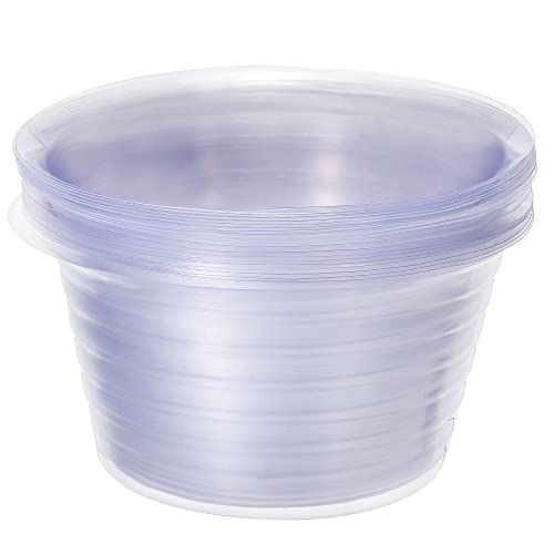 MECCANIXITY Plant Pot Saucer 6 Inch Plastic Round Flower Drip Tray for Indoor Outdoor, Clear Pack of 20 - size: 15.2x8cm