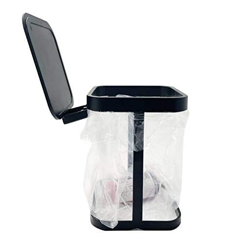 Garbage Bag Holder for Home Kitchen Garbage Can for Car (Black)