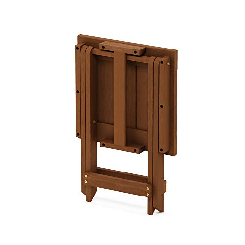 Furinno TIOMAN Outdoor Adirondack Folding Patio Table, Natural - size: Small Folding Table