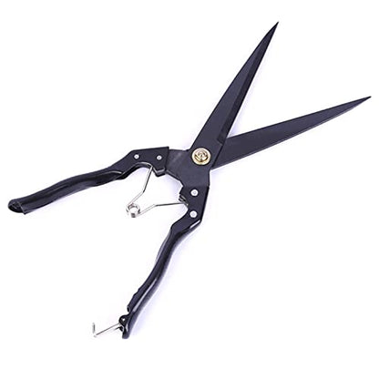 Grass Sheep Shear - Coated Wear-Resistant Handle, Manganese Steel Double-Edged, Strong Spring Suitable For Manual Shearing of Cow, Sheep, and Horse Hair (Black 12.6 inches) - color: Black 12.6 Inches