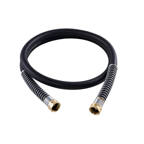 Guitrees Leader Garden Hose 5ft x 5/8", Heavy Duty Short Water Hose, Female to Female Fittings, Five Layered Braiding for Durability, 1000PSI Burst, 300PSI Working (Black) - color: Black, size: 5/8 5FT Female to Female