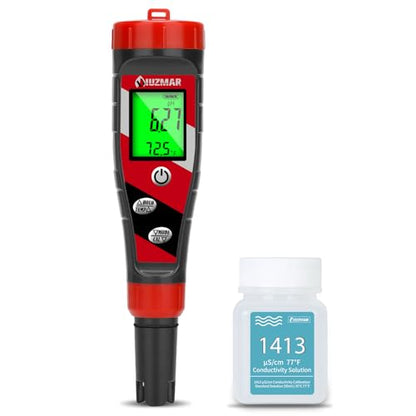 UIUZMAR pH Meter for Water Hydroponics Supplies 4 in 1 pH PPM ECTester - color: Red