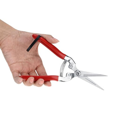 Stainless Steel Straight Pruning Shears for Rose Gardening Plant Trimming and Fruit Harvesting Durable Ergonomic Hand Pruners Garden Yard Tool