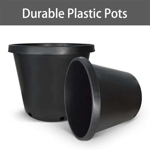 15 Gallon Nursery Pot 10-Pack Plastic Garden Planter Pots - size: Standard 15 Gallon